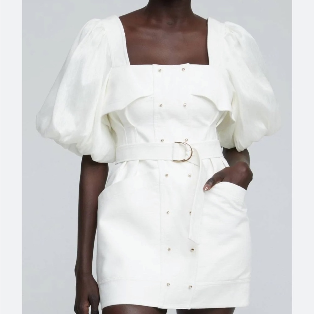 ACLER LOVELL belted puff sleeve DRESS NWT. US 2 / AU 6. Would fit size 0-2